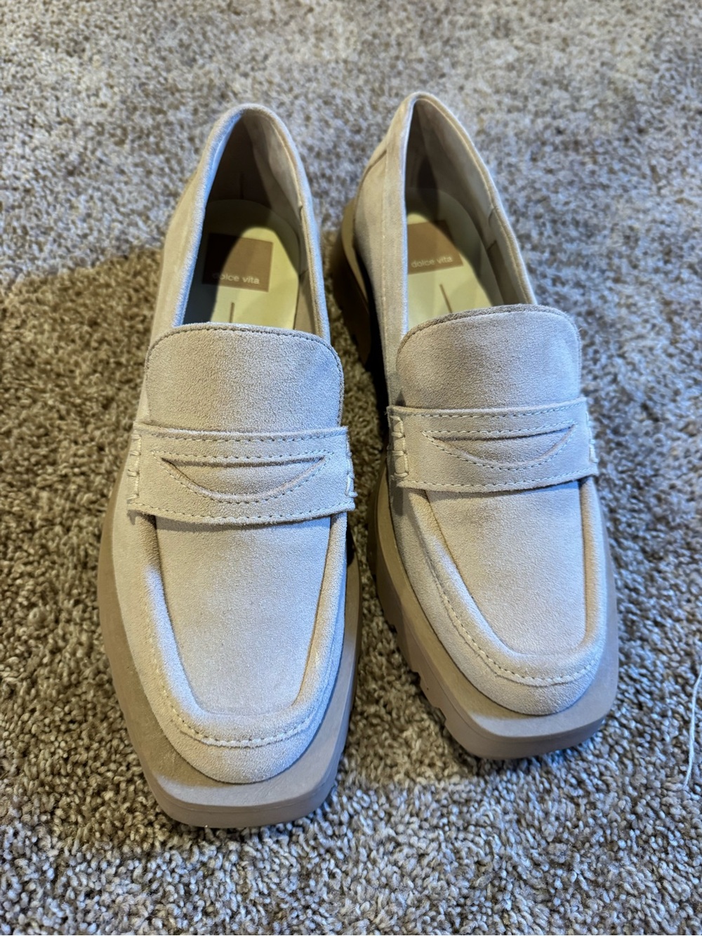Dolce Vita Tan Suede Loafers